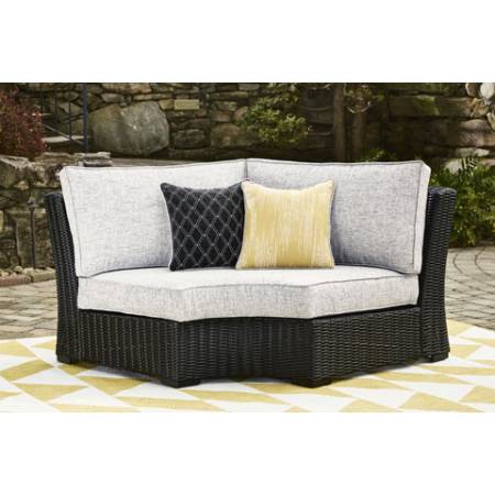 P792-851 Beachcroft Outdoor Curved Corner Chair with Cushion