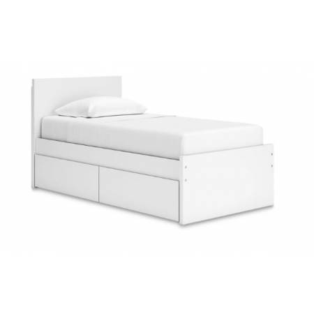EB9630B10 Onita Twin Panel Platform Bed with 1 Side Storage