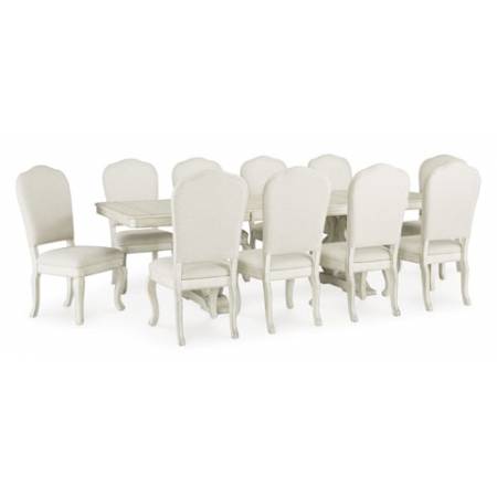 D980-55T-55B-01(10) 11PC SETS Arlendyne Dining Extension Table + 10 Chairs