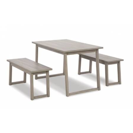 D261-125 Loratti Dining Table and Benches (Set of 3)