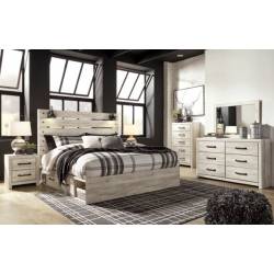 B192B27-4PC 4PC SETS Cambeck King Panel Bed with 4 Storage Drawers