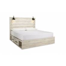 B192B19 Cambeck King Panel Bed with 2 Storage Drawers