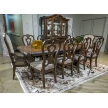 D947-55TB-01(8)-01A(2) 11PC SETS Maylee Dining Extension Table + 8 Chairs + 2 Arm Chairs
