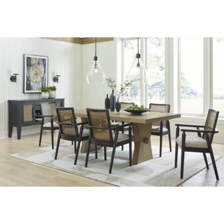 D841-45-02A(6) 7PC SETS Galliden Dining Table + 6 Arm Chair
