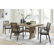 D841-45-02A(4) 5PC SETS Galliden Dining Table + 4 Arm Chair