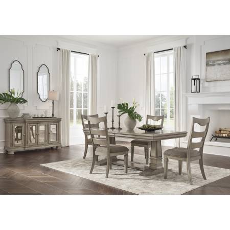 D924-55-01(4) 5PC SETS Lexorne Dining Extension Table + 4 Chairs