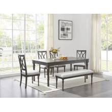 D722-35-01(4)-00 6PC SETS Lanceyard Dining Table + 4 Chairs + Bench