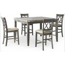 D679-32-124(4) 5PC SETS Curranberry Counter Height Dining Table + 4 Chairs