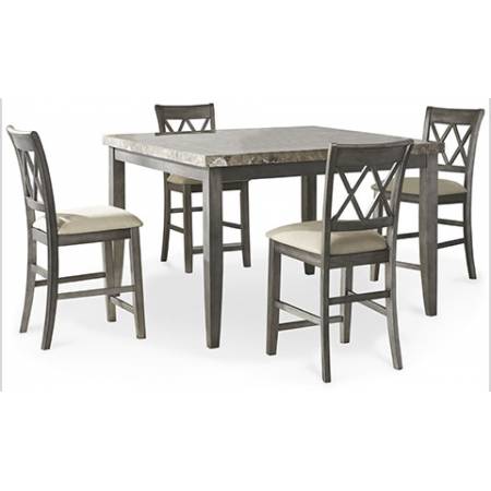 D679-32-124(4) 5PC SETS Curranberry Counter Height Dining Table + 4 Chairs