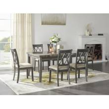 D679-25-01(6) 7PC SETS Curranberry Dining Table + 6 Chairs
