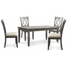 D679-25-01(4) 5PC SETS Curranberry Dining Table + 4 Chairs