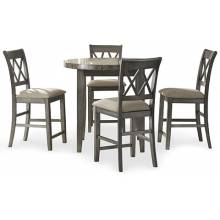 D679-13-124(4) 5PC SETS Curranberry Counter Height Dining Table + 4 Chairs