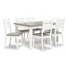 D597-35-01(6) 7PC SETS Nollicott Dining Extension Table + 6 Chairs