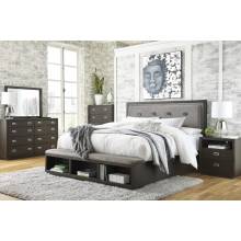 B731 4PC SETS Hyndell Queen Upholstered Storage Bed