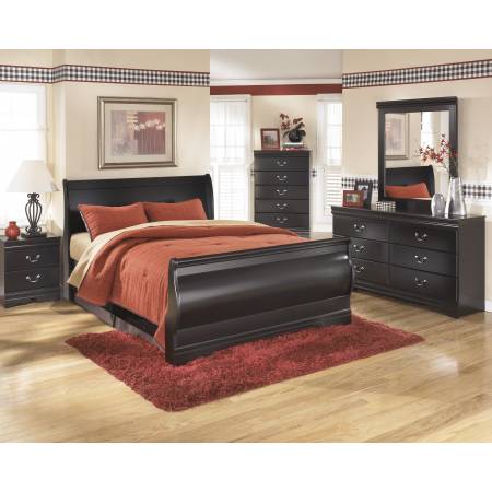 B128 4PC SETS Huey Vineyard Queen Sleigh Bed