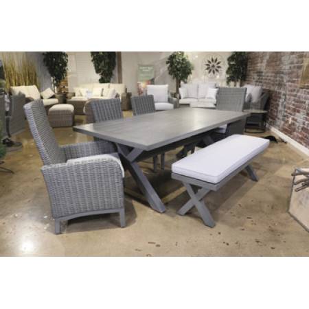 P518-600 Elite Park Outdoor Bench with Cushion