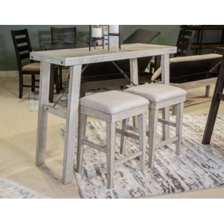 D256-113 Carynhurst Counter Height Dining Table and Bar Stools (Set of 3)
