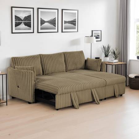 SL64002BR-SF-PK Denholme Sectional w/ Pull Out