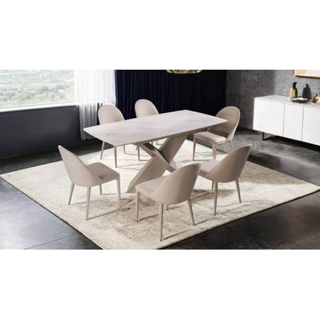 FM3700BR-T-TABLE-7PC 7PC SETS Lenvik Dining Table + 6 Side Chairs