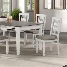 FM3427WH-T-7PC 7P SETS Pendola Dining Table + 6 Side Chairs