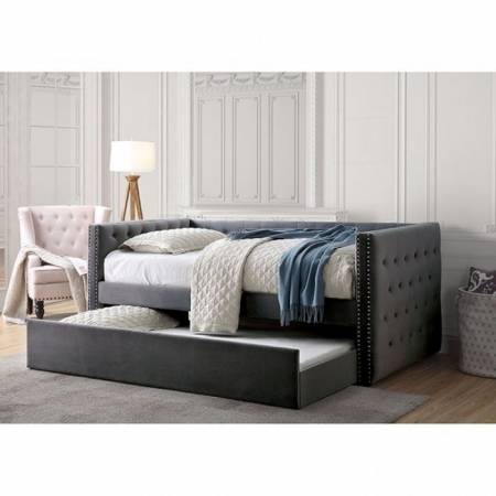 CM1739GY-BED Susanna Daybed w/ Trundle