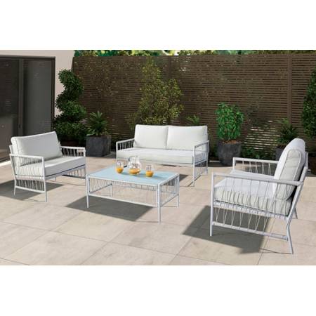 LA-A025WH-4PK Shomari 5 Pc. Wicker Sofa Set