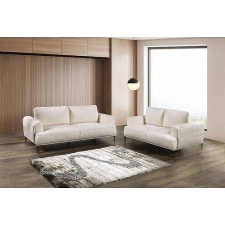 FM63007WH-SF-2PC 2PC SETS Gladbach Sofa + Loveseat