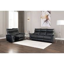 FM69002BK-SF-M-2PC 2PC SETS Bienne Sofa Manual Recliner + Loveseat