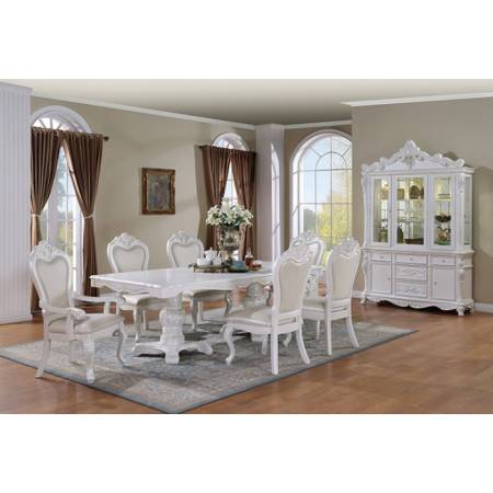 FM3261WH-T-TABLE-7PC 7PC SETS Manzanita Dining Table + 4 Side Chairs + 2 Arm Chairs