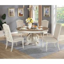 CM3150WH-RT-5PC 5PC SETS ARCADIA ROUND TABLE + 4SSIDE CHAIRS