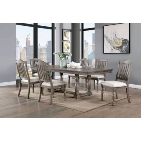 CM3254GY-T-7PC 7PC SETS NEWCASTLE DINING TABLE + 6 SIDE CHAIRS