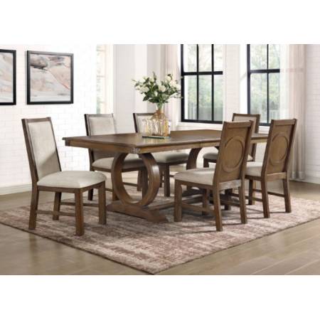 CM3249A-T-7PC 7PC SETS MONCLOVA DINING TABLE + 6 SIDE CHAIRS