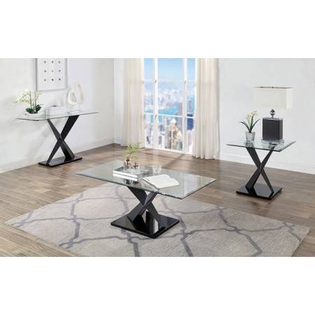 CM4191BK-3PK 3PC SETS XANTHUS COFFEE TABLE + SOFA TABLE + END TABLE