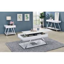 CM4193WH-3PK 3PC SETS TITUS COFFEE TABLE + SOFA TABLE + END TABLE