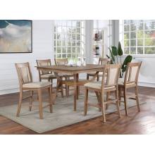 CM3984NT-PT-7PC 7PC SETS UPMINSTER COUNTER HT. TABLE + 6 CHAIRS
