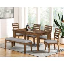 CM3259WN-T-6PC 6PC SETS RAPIDVIEW DINING TABLE + 4 SIDE CHAIRS + BENCH