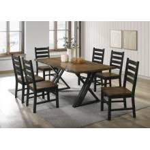 CM3257A-T-7PC 7PC SETS BARBARY DINING TABLE + 6 SIDE CHAIRS