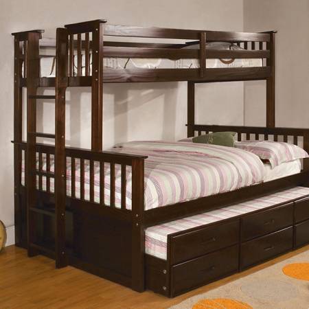 CM-BK458F-EXP+TR UNIVERSITY TWIN/FULL BUNK BED