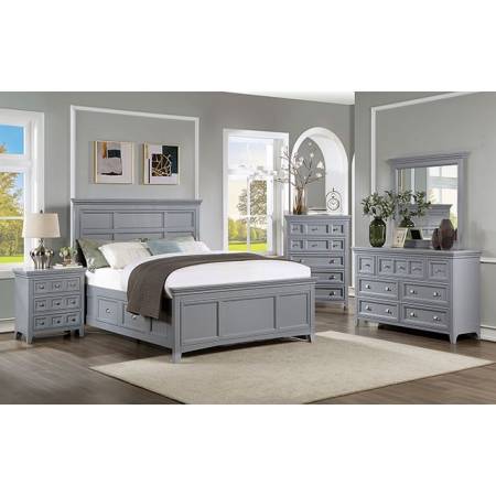 CM7413GY-Q-5PC 5PC SETS CASTLILE Queen BED