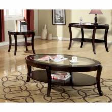 CM4488-3PK 3PC SETS FINLEY Coffee Table + Semi-Oval Table +