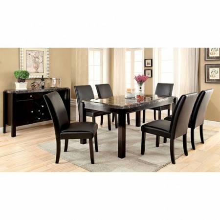 CM3823BK-T-7PC 7PC SETS GLADSTONE DINING TABLE + 6 SIDE CHAIRS