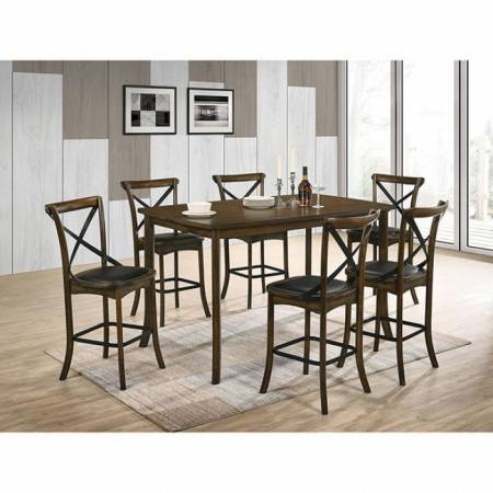 CM3148PT-7PC 7PC SETS BUHL COUNTER HT. TABLE + 6 SIDE CHAIRS