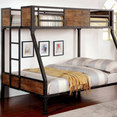 CM-BK029-TF CLAPTON Twin/Full BUNK BED