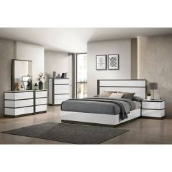 FOA7225WH-DR-CK-4PC 4PC SETS BIRSFELDEN Cal.King BED