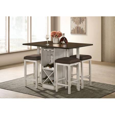 CM3168BR-PT-5PC 5PC SETS BINGHAM COUNTER HT. TABLE + 4 Stools