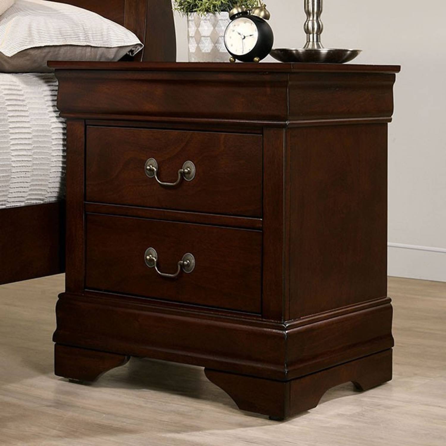  Acme Furniture Louis Philippe III Nightstand in Cherry