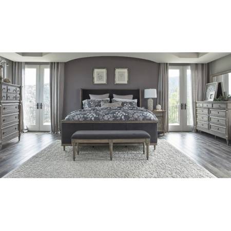 223121KE-S5 Alderwood 5-Piece Eastern King Bedroom Set French Grey