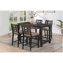 F2534-5PC 5PC SETS Counter Height Table + 4 Chairs