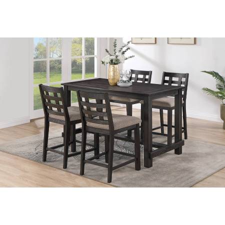 F2534-5PC 5PC SETS Counter Height Table + 4 Chairs