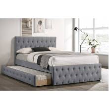F9519F FULL BED W/TRUNDLE-LIGHT GREY BURLAP